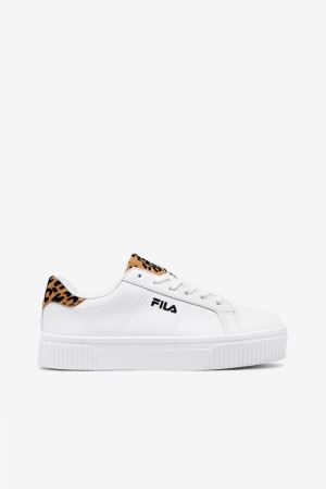 FILA Panache 19 Leopard Sneakers White / Black / White,Womens Shoes | CA.HJUCIN594